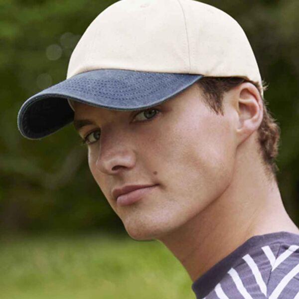 Beechfield Contrast Peak Low Profile Vintage Cap Thumbnail